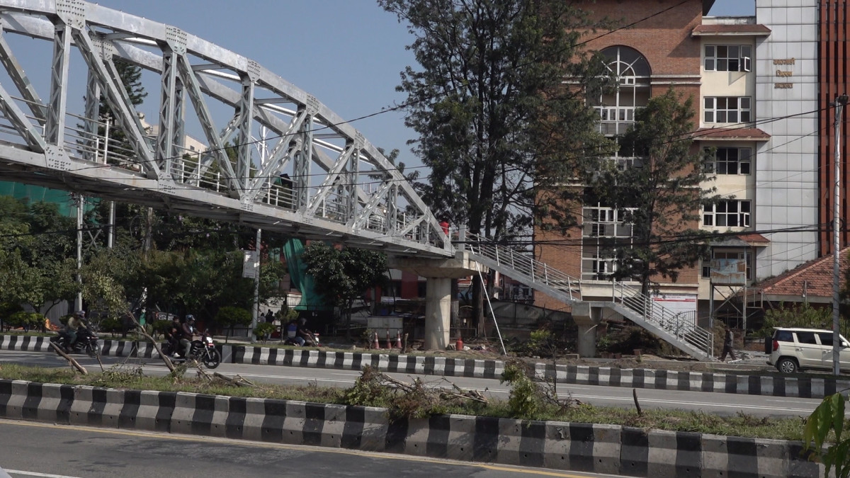 बबरमहलको आकाशे पुल अन्तिम चरणमाः असोज २८ गतेबाट सञ्चालनमा आउने